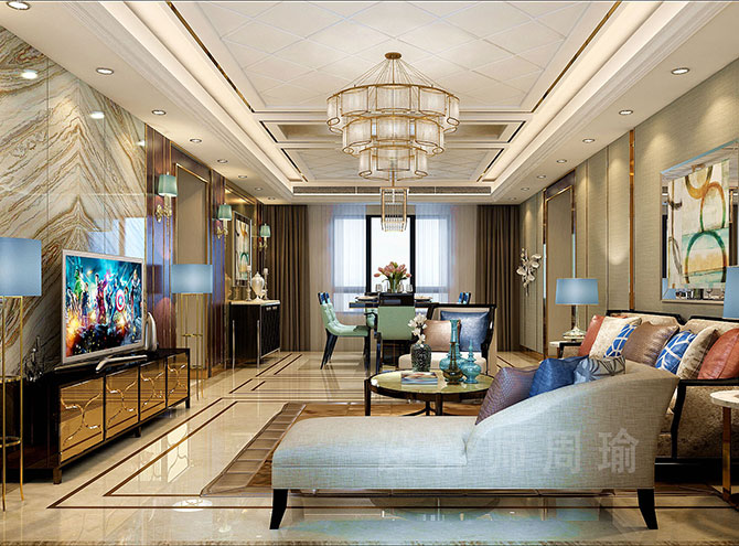 肏视频世纪江尚三室两厅168平装修设计效果欣赏
